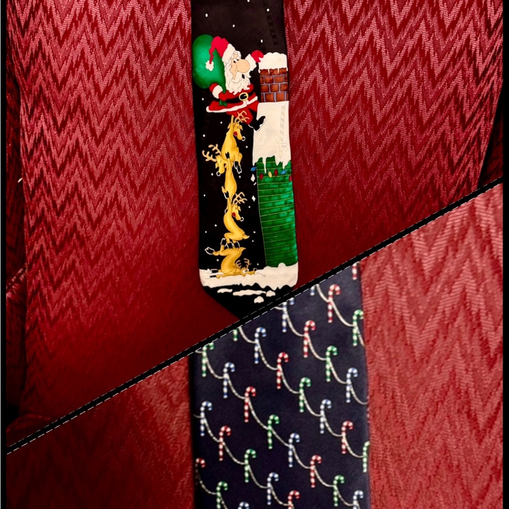 Set of 2 Holiday ties. Excellent used condition.